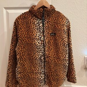 Leopard Print Fleece zip-up Jacket from Vail